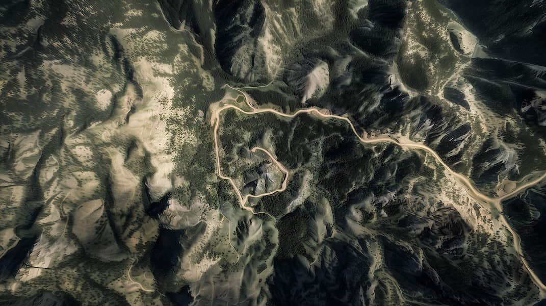 A detailed satellite and topographic grid map overlaying an oilfield, showing lease roads, well sites, and live weather updates.